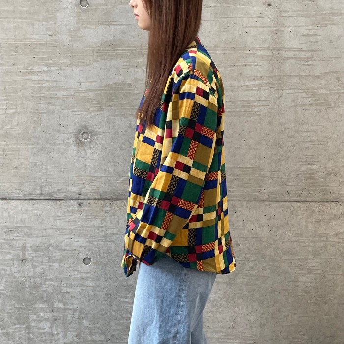 80’s~90’s 総柄ブラウス マルチカラー ブロック柄 レディース古着 fcl-357 | Vintage.City Vintage Shops, Vintage Fashion Trends