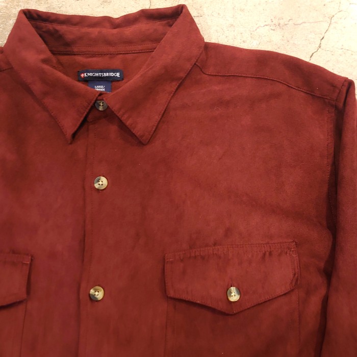 KNIGHTSBRIDGE fake suede shirt | Vintage.City 古着屋、古着コーデ情報を発信