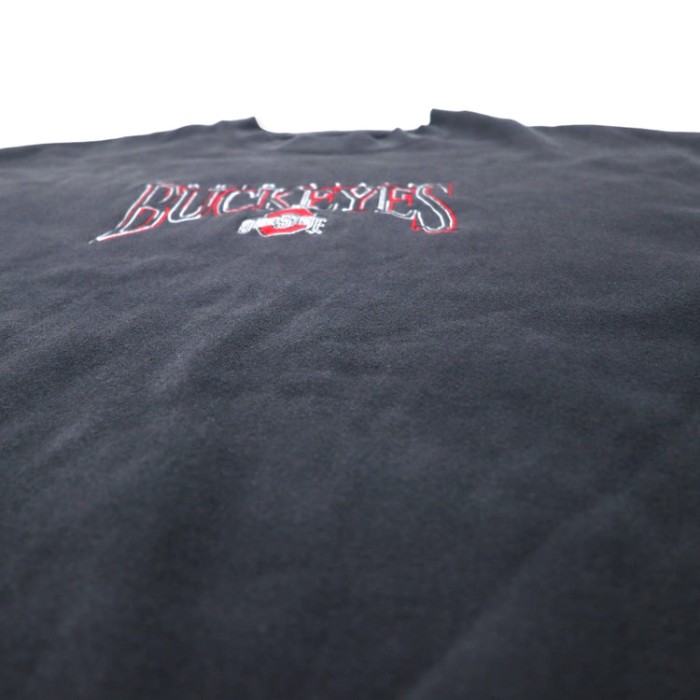 B WEAR USA製 90年代 カレッジ刺繍 スウェット XXL ブラック コットン OHIO STATE BUCKEYES ビッグサイズ | Vintage.City 古着屋、古着コーデ情報を発信