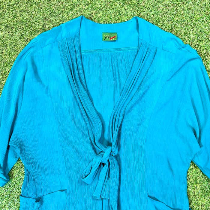 【Unisex】80s-90s グリーン デザイン 羽織 ジャケット  / Vintage ヴィンテージ 古着 カーディガン | Vintage.City 古着屋、古着コーデ情報を発信