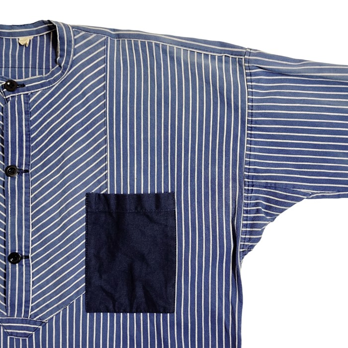 EURO / Striped Pull Over Fisherman Shirt | Vintage.City 빈티지숍, 빈티지 코디 정보