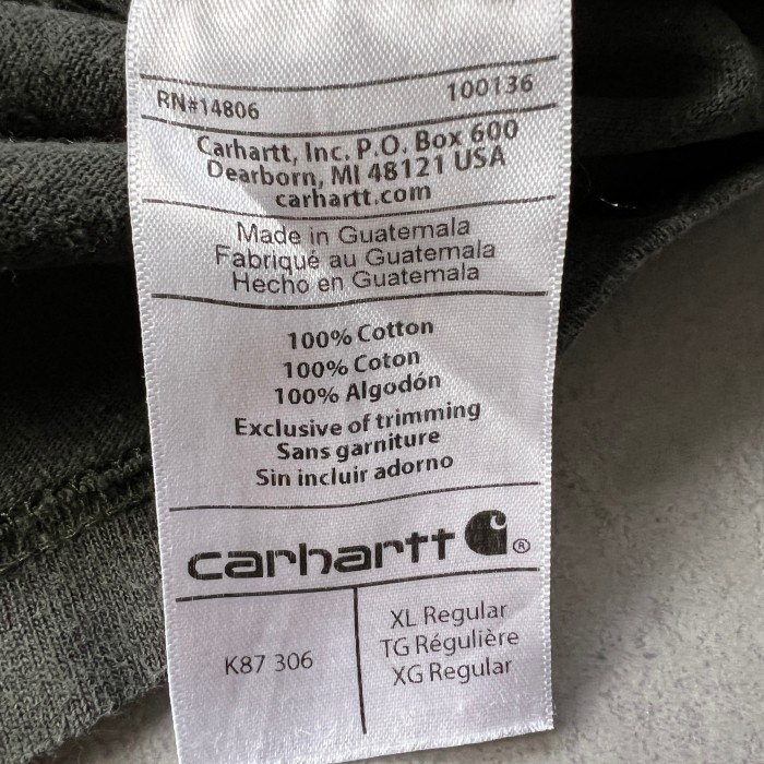 carhartt カーハート ORIGINAL FIT ポケットTシャツ 半袖 ロゴ刺繍 ブラック XL 10310 | Vintage.City 빈티지숍, 빈티지 코디 정보