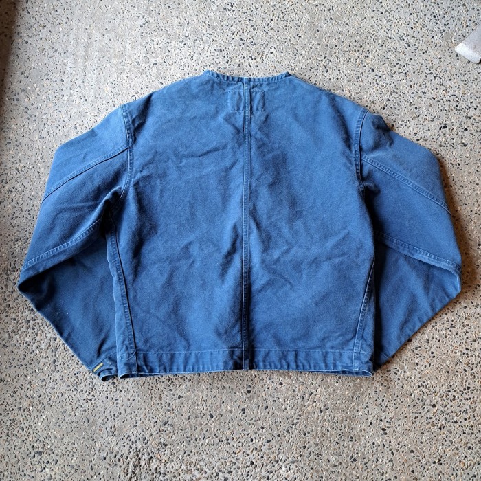 フランス製 キャンバス ノーカラーワークジャケット used [303104] | Vintage.City 古着屋、古着コーデ情報を発信