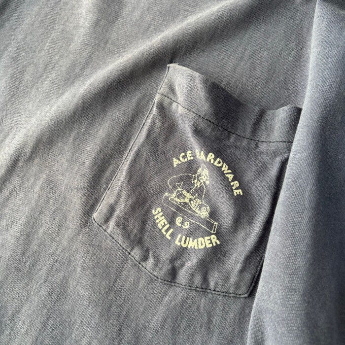 80's Fade Pocket T-shirt フルーツ フェード ナス紺 ポケットTシャツ シングル | Vintage.City 古着屋、古着コーデ情報を発信