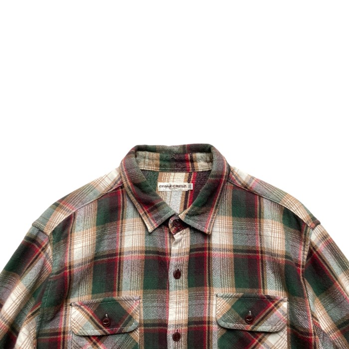90’s “CEDAR CREST” Heavy Flannel Shirt | Vintage.City 빈티지숍, 빈티지 코디 정보