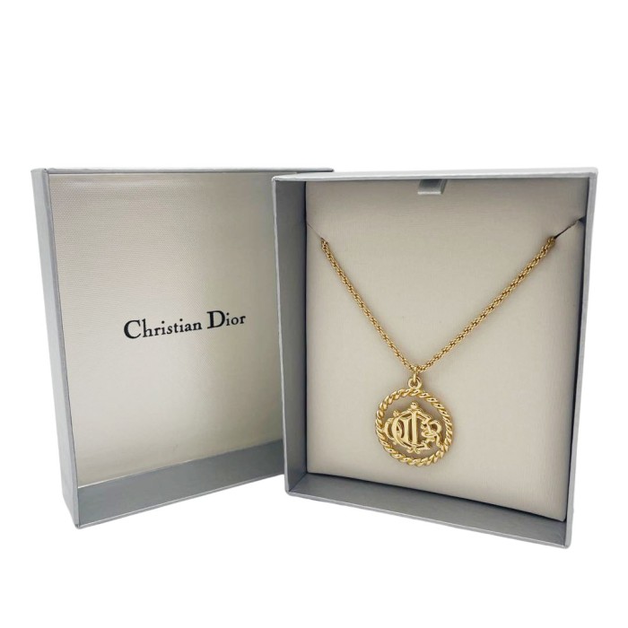Christian Dior クリスチャンディオール ネックレス 旧ロゴ サークル ゴールド | Vintage.City 빈티지숍, 빈티지 코디 정보