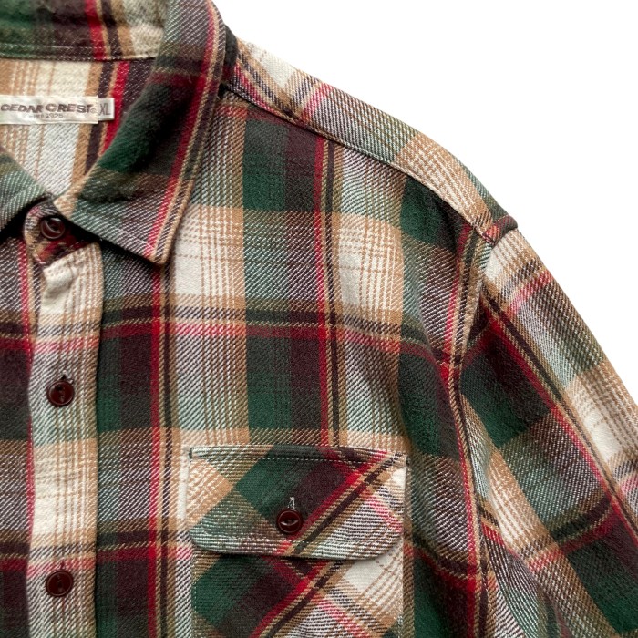 90’s “CEDAR CREST” Heavy Flannel Shirt | Vintage.City 빈티지숍, 빈티지 코디 정보