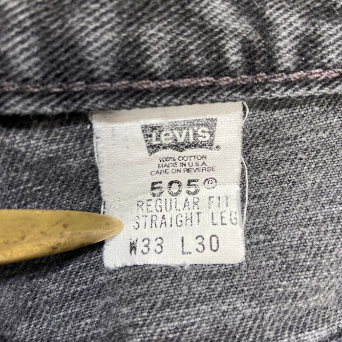 Levi's USA製　505 フェードブラックデニムパンツ　W33 02年製 | Vintage.City 古着屋、古着コーデ情報を発信