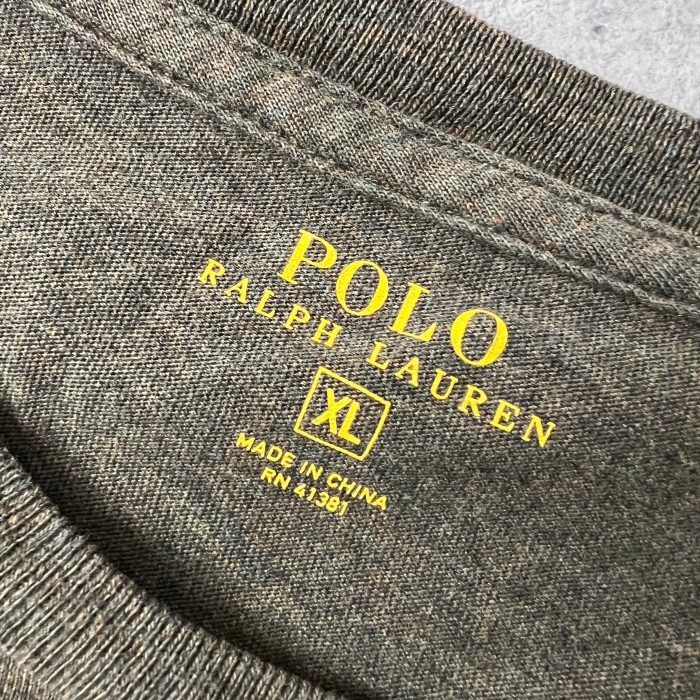POLO Ralph Lauren ポロラルフローレン  ポケットロンT カットソー 刺繍 カーキ XL 10523 | Vintage.City 빈티지숍, 빈티지 코디 정보