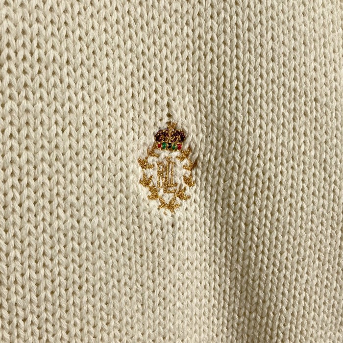 90s LAUREN-RL L/S bigsized cotton knit sweater | Vintage.City 古着屋、古着コーデ情報を発信