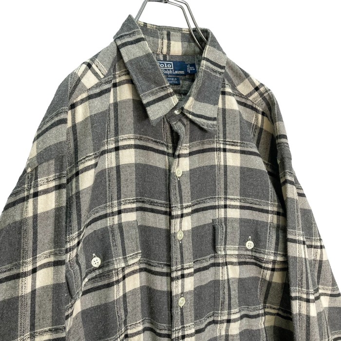 90s Polo by Ralph Lauren L/S ''WHITFIELD'' cotton nel shirt | Vintage.City 古着屋、古着コーデ情報を発信