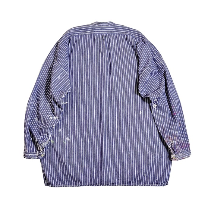 EURO / Artistic Painted Pull Over Fisherman Shirt | Vintage.City 古着屋、古着コーデ情報を発信