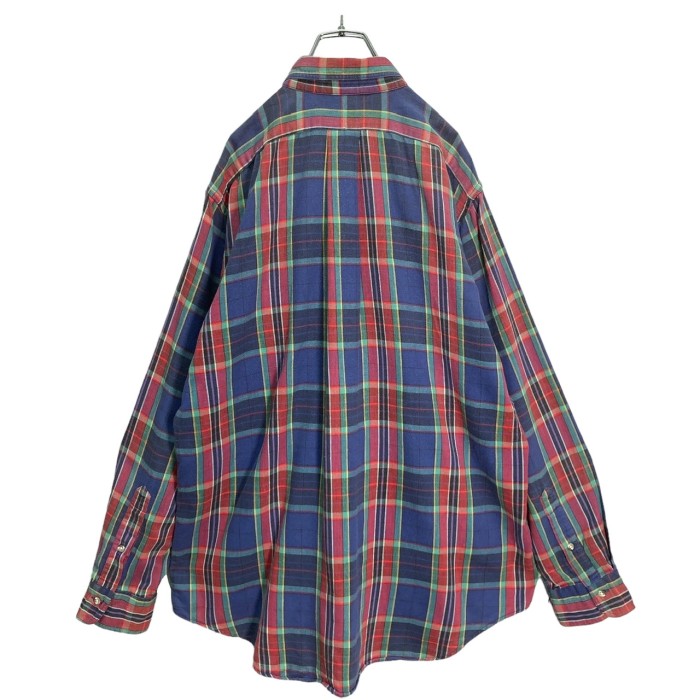 80-90s OVERTON L/S tartan check cotton nel shirt | Vintage.City 古着屋、古着コーデ情報を発信