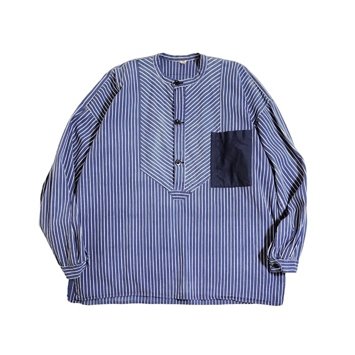 EURO / Striped Pull Over Fisherman Shirt | Vintage.City 古着屋、古着コーデ情報を発信