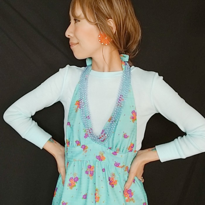 70sHolderneckflowerpatterndress | Vintage.City Vintage Shops, Vintage Fashion Trends