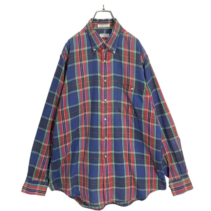 80-90s OVERTON L/S tartan check cotton nel shirt | Vintage.City 빈티지숍, 빈티지 코디 정보