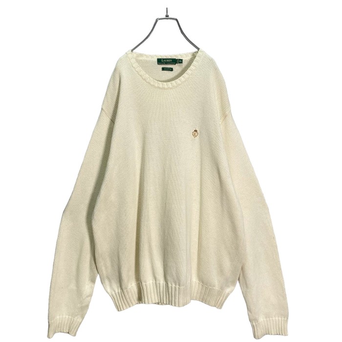 90s LAUREN-RL L/S bigsized cotton knit sweater | Vintage.City 빈티지숍, 빈티지 코디 정보