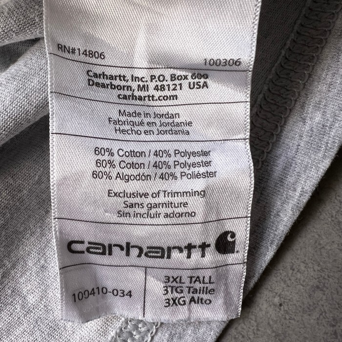 carhartt カーハート ORIGINAL FIT ポケットTシャツ 半袖 ロゴ刺繍 グレー 3XL 10317 | Vintage.City 古着屋、古着コーデ情報を発信