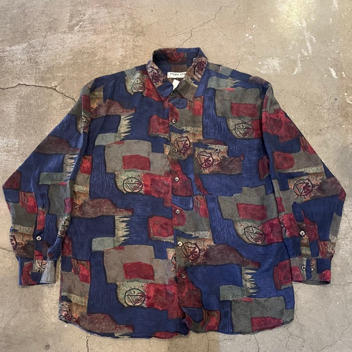 PORCINI design silk shirt | Vintage.City 古着屋、古着コーデ情報を発信