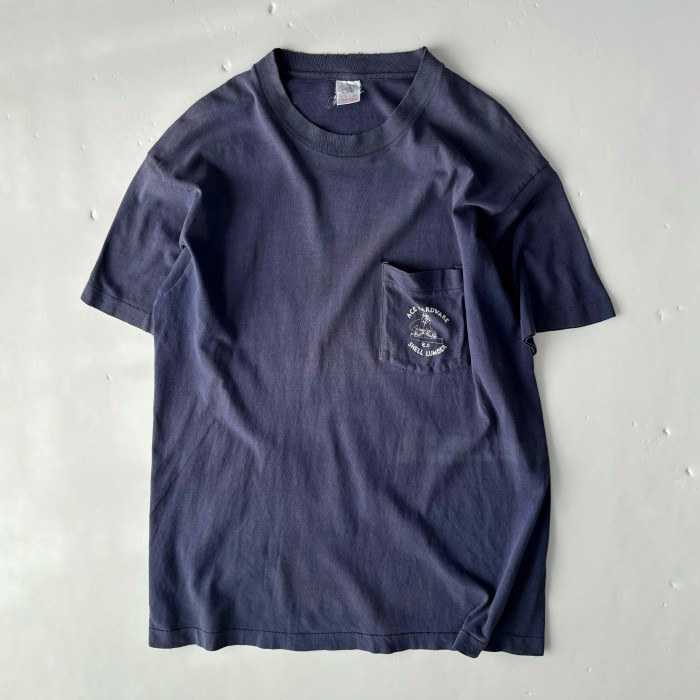 80's Fade Pocket T-shirt フルーツ フェード ナス紺 ポケットTシャツ シングル | Vintage.City Vintage Shops, Vintage Fashion Trends