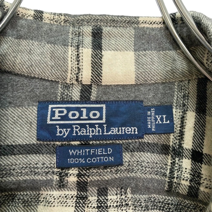 90s Polo by Ralph Lauren L/S ''WHITFIELD'' cotton nel shirt | Vintage.City 빈티지숍, 빈티지 코디 정보