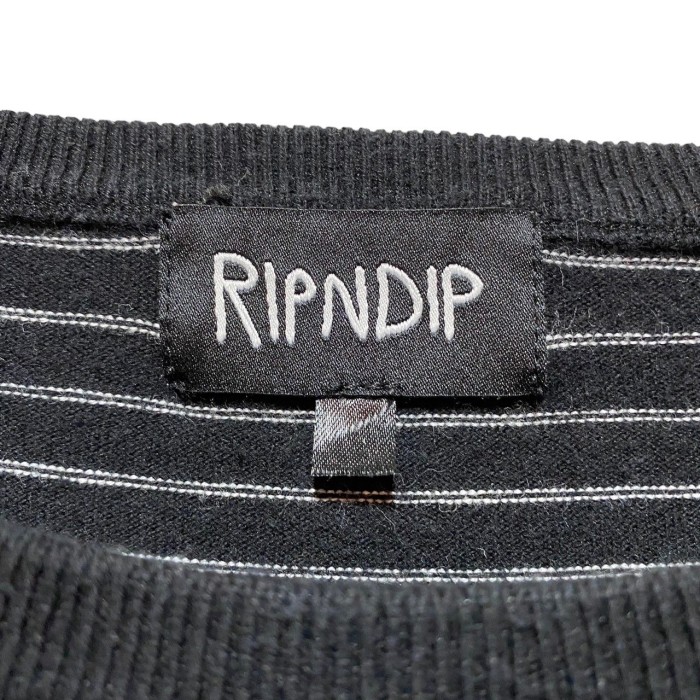 “RIPNDIP” L/S Jacquard Stripe Tee | Vintage.City 古着屋、古着コーデ情報を発信