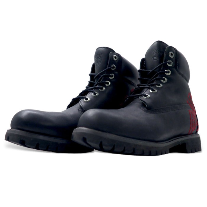 Timberland 6インチ プレミアム レースアップブーツ 26cm ブラック レザー ロゴ刺繍 6 Inch Boot Black Limited Edition red stitched Timberland logo 69541 | Vintage.City 古着屋、古着コーデ情報を発信