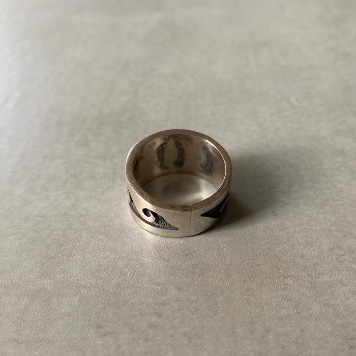 Vintage 80s USA silver 925 water wave design mens ring アメリカ ヴィンテージ シルバー925 ウォーターウェーブ デザイン メンズ リング | Vintage.City 古着屋、古着コーデ情報を発信