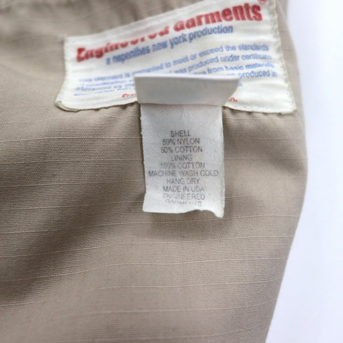 Engineerd Garments USA製 リップストップ ストームコート XS ベージュ ナイロン コットン | Vintage.City 古着屋、古着コーデ情報を発信