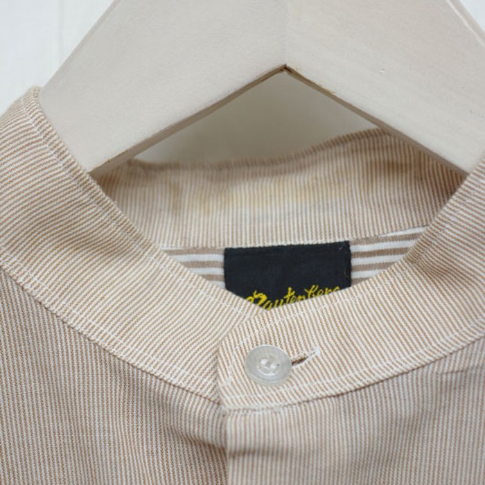 ストライプのバンドカラーシャツ | Vintage.City 古着屋、古着コーデ情報を発信