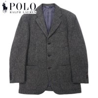 Polo by Ralph Lauren 3B ツイード テーラードジャケット 170 グレー ヘリンボーン ウール 日本製 | Vintage.City 빈티지숍, 빈티지 코디 정보