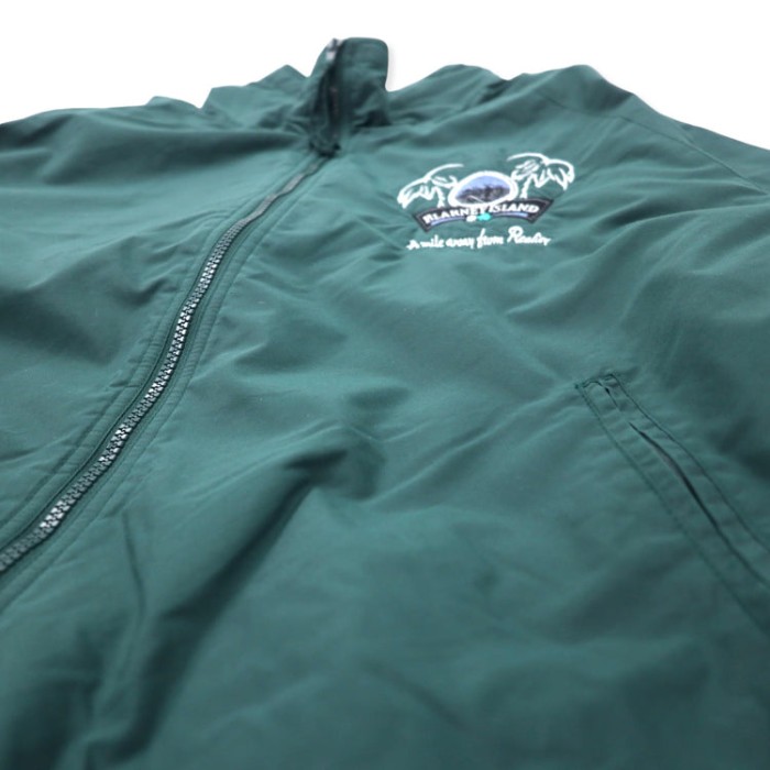 Screen Wear 90年代 ナイロンジャケット XL グリーン BLARNEY ISLAND ワンポイント刺繍 | Vintage.City 古着屋、古着コーデ情報を発信