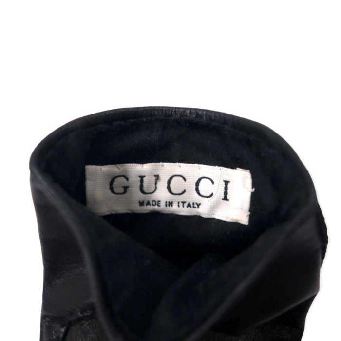 GUCCI イタリア製 オールドグッチ ハラコ レザーグローブ 手袋 6 ブラック GGロゴプレート レディース | Vintage.City 古着屋、古着コーデ情報を発信