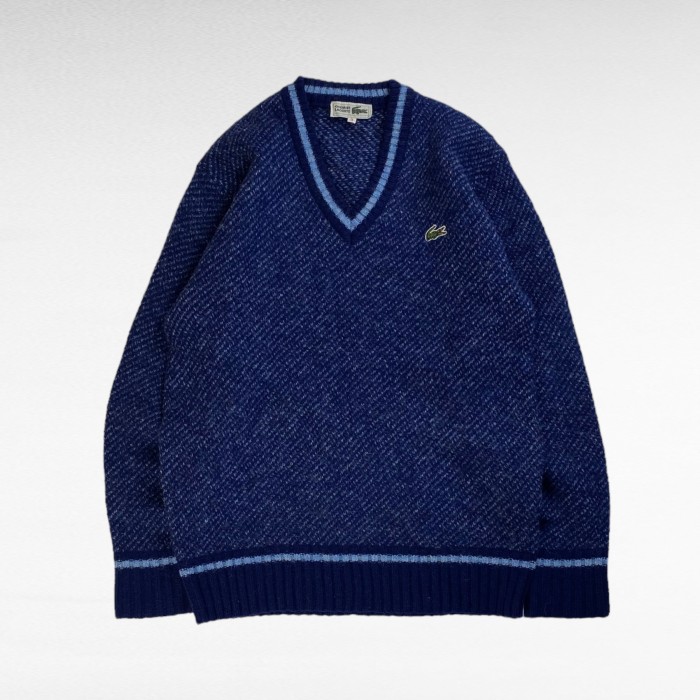 【70's】 ラコステ S〜M相当 Vネックウールニット セーター | Vintage.City 빈티지숍, 빈티지 코디 정보