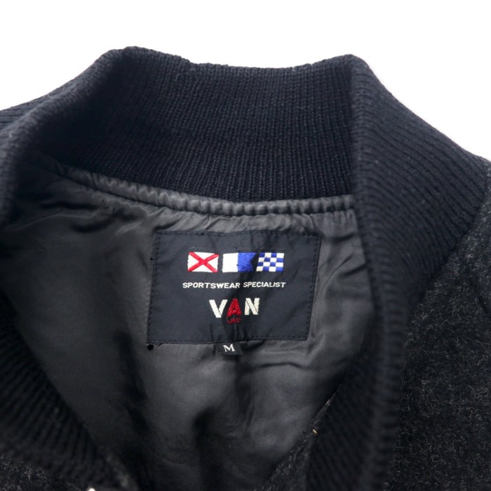 VAN -JAC- メルトン スタジャン M グレー ウール 未使用品 | Vintage.City 古着屋、古着コーデ情報を発信