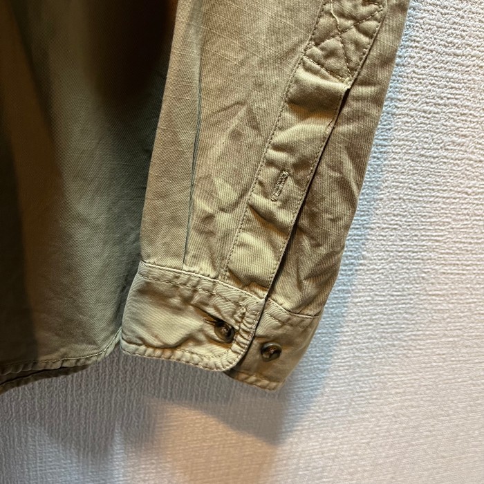 Timberland/Work Shirt/ミリタリーワークシャツ/ティンバーランド/ベージュカーキ/コットン | Vintage.City 빈티지숍, 빈티지 코디 정보