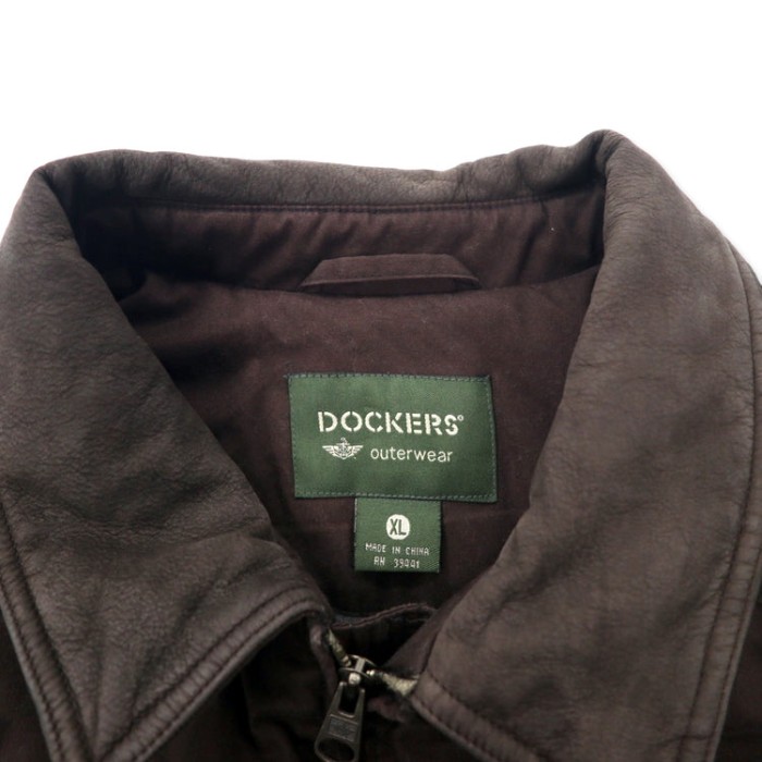 DOCKERS 90年代 パデット ハンティングジャケット XL ブラウン コットン 襟レザー ドローコード ビッグサイズ | Vintage.City Vintage Shops, Vintage Fashion Trends