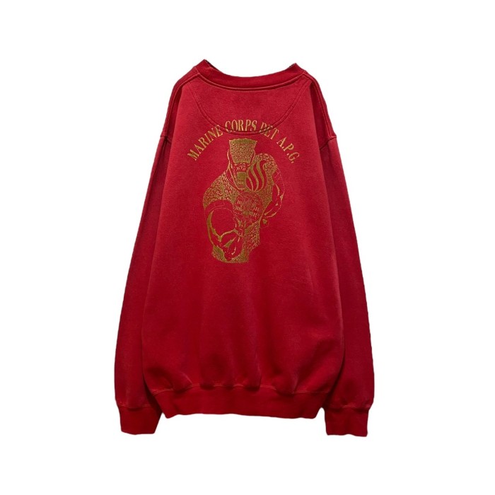 “MARINE CORPS DET A.P.G.” Print Sweat Shirt | Vintage.City 古着屋、古着コーデ情報を発信