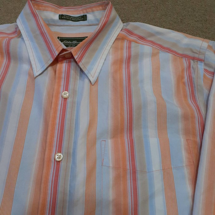 Eddie Bauer stripe design shirt | Vintage.City 古着屋、古着コーデ情報を発信