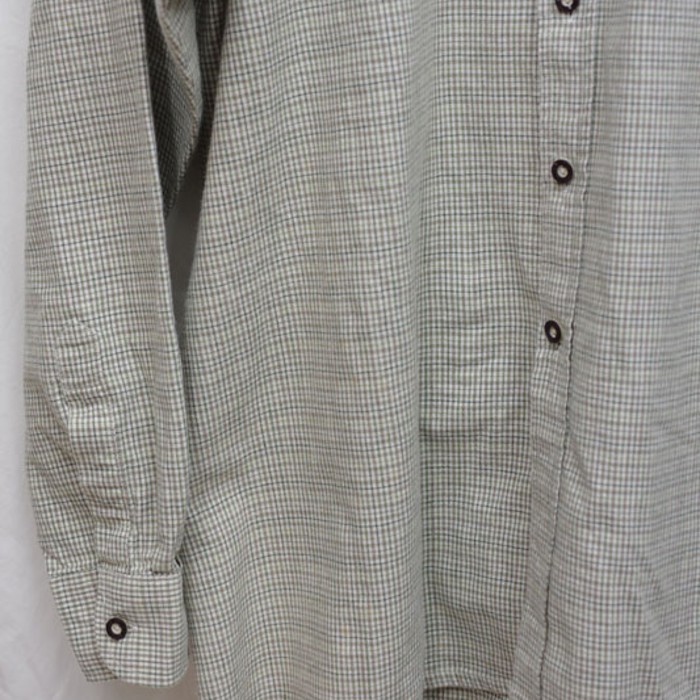 ベージュのチェックのチロルボタンシャツ | Vintage.City 古着屋、古着コーデ情報を発信