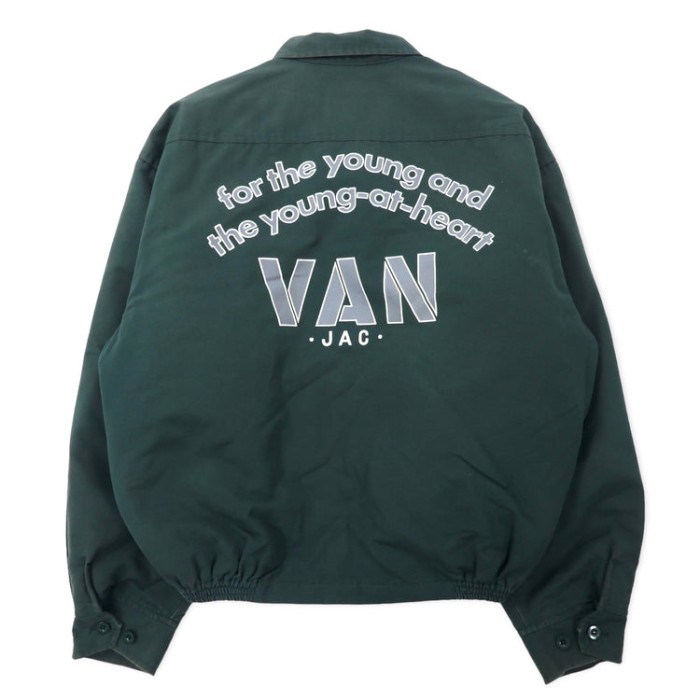 VAN -JAC- スウィングトップ FREE グリーン コットン 中綿 キルティングライナー バックロゴプリント | Vintage.City 빈티지숍, 빈티지 코디 정보