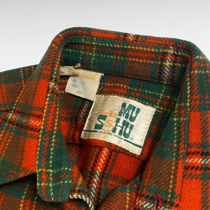 【70's】 開襟 ウールシャツ M相当 長袖シャツ オープンカラー | Vintage.City 古着屋、古着コーデ情報を発信