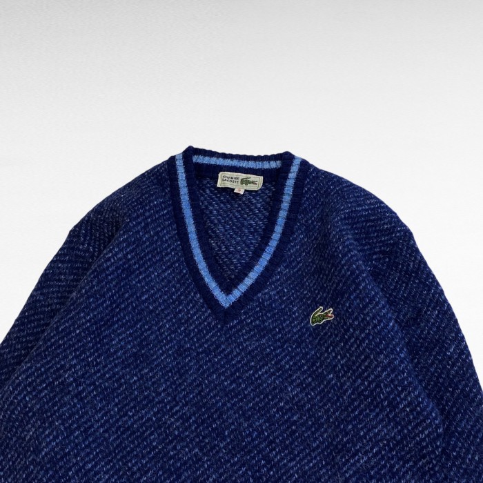 【70's】 ラコステ S〜M相当 Vネックウールニット セーター | Vintage.City 빈티지숍, 빈티지 코디 정보