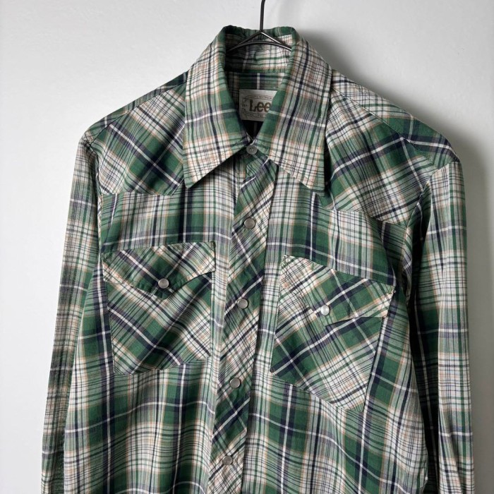 90s Lee ウエスタンシャツ 長袖シャツ 薄手 スナップボタン グリーン M | Vintage.City 古着屋、古着コーデ情報を発信