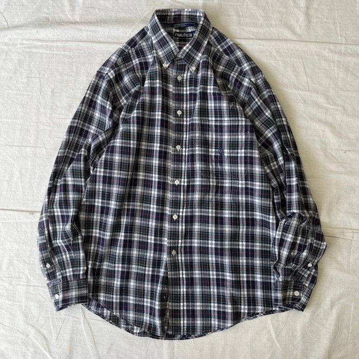 90’s NAUTICA/ノーティカ ボタンダウンシャツ チェックシャツ ロングスリーブシャツ  fc-1747 | Vintage.City 빈티지숍, 빈티지 코디 정보