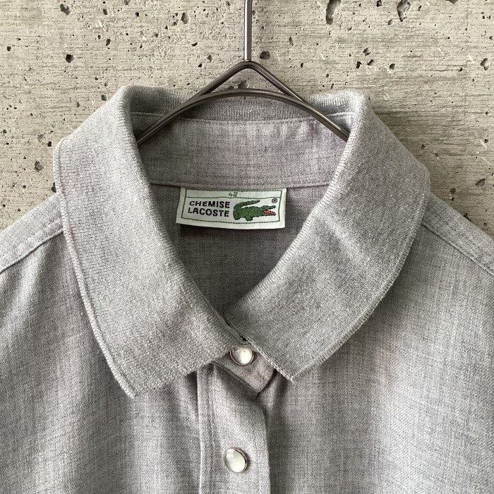 LACOSTE Made in France snap button soft shirt | Vintage.City 古着屋、古着コーデ情報を発信
