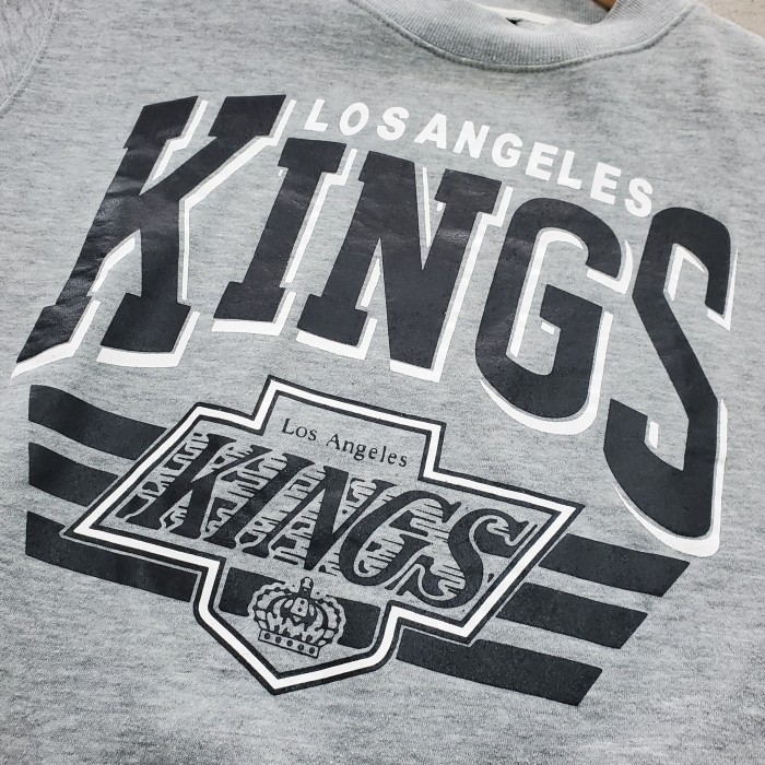 nhl los Angeles kings ロサンゼルスキングス スウェットトレーナー 古着グレー | Vintage.City 빈티지숍, 빈티지 코디 정보