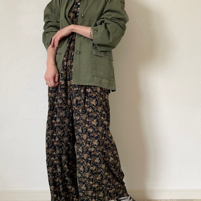flower rayon rompers | Vintage.City 古着屋、古着コーデ情報を発信