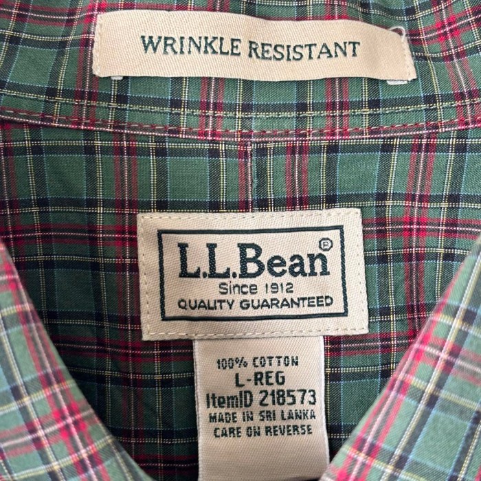 USA古着 LLBean シャツ チェック 長袖 形態安定加工 グリーン L | Vintage.City 古着屋、古着コーデ情報を発信