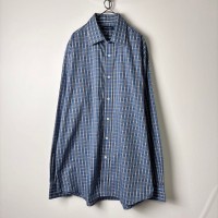 00s NAUTICA シャツ 長袖 チェック ドレスシャツ ブルー L 303 | Vintage.City 古着屋、古着コーデ情報を発信